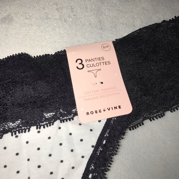 Set of 3 thongs Rose + Vine (Brand New) - Picture 3 of 3